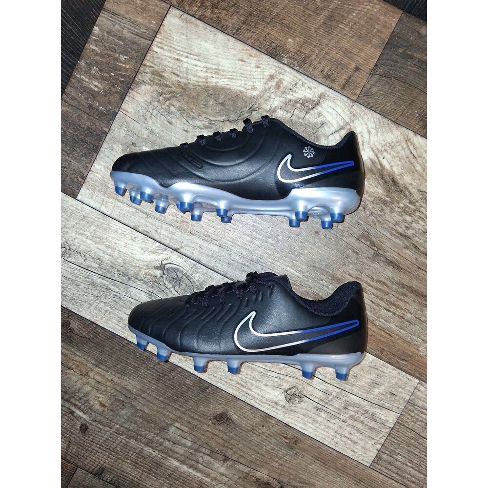 Kids Nike Jr Tempo Legend 10 Club Multi-Ground Soccer Cleats 5Y Blue/Black - Picture 3 of 8